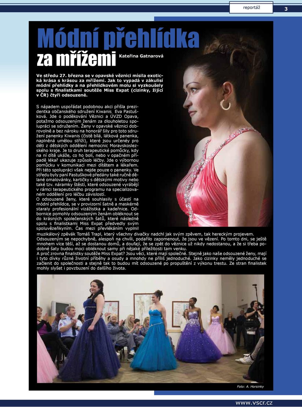 S nápadem uspořádat podobnou akci přišla prezidentka občanského sdružení Kiwanis Eva Pastušková. Jde o poděkování Věznici a ÚVZD Opava, potažmo odsouzeným ženám za dlouholetou spolupráci se sdružením.