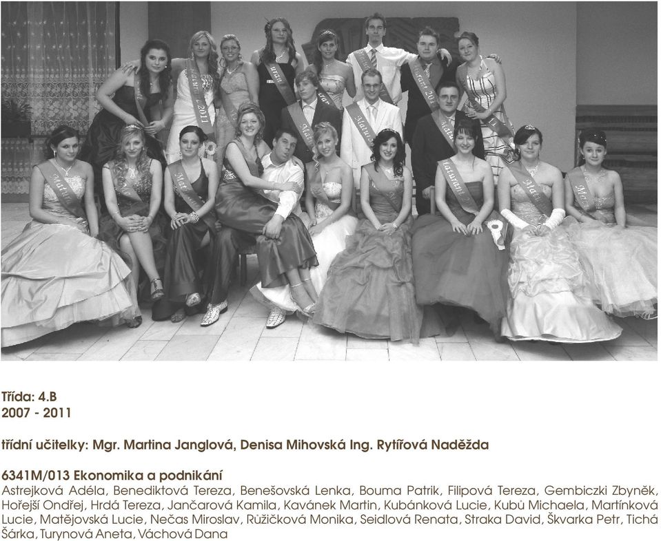 Filipová Tereza, Gembiczki Zbyněk, Hořejší Ondřej, Hrdá Tereza, Jančarová Kamila, Kavánek Martin, Kubánková Lucie, Kubů