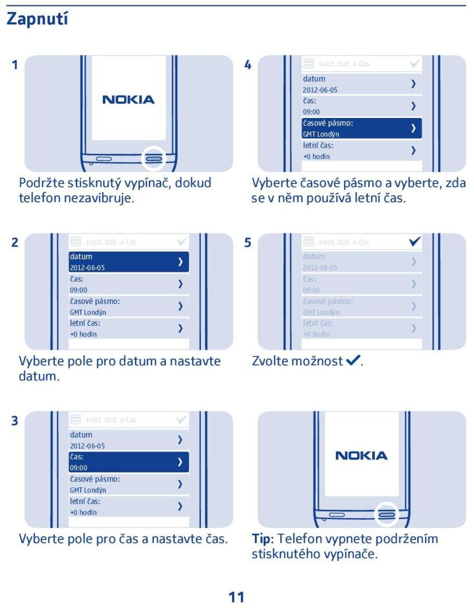 a čas datu