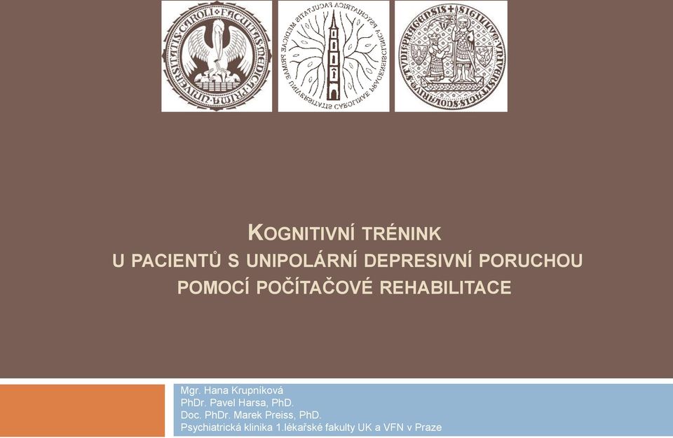 Hana Krupníková PhDr. Pavel Harsa, PhD. Doc. PhDr. Marek Preiss, PhD.