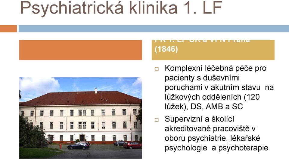 duševními poruchami v akutním stavu na lůžkových odděleních (120