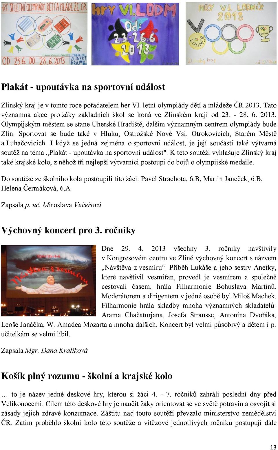 Základní škola T. G. Masaryka v Otrokovicích. Školní časopis - PDF Free  Download
