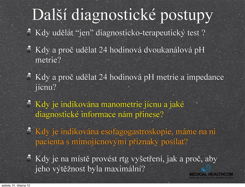 Kdy a proč udělat 24 hodinová ph metrie a impedance jícnu?