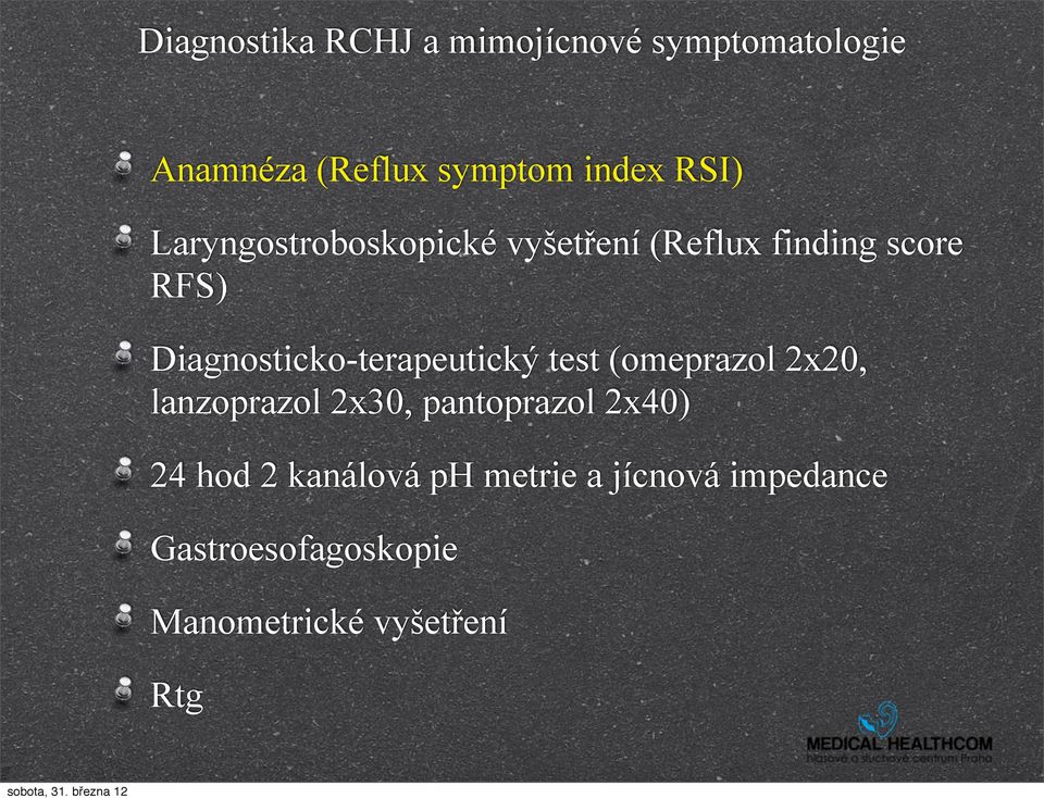 Diagnosticko-terapeutický test (omeprazol 2x20, lanzoprazol 2x30, pantoprazol