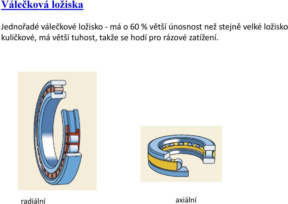 stejně velké ložisko kuličkové, má větší