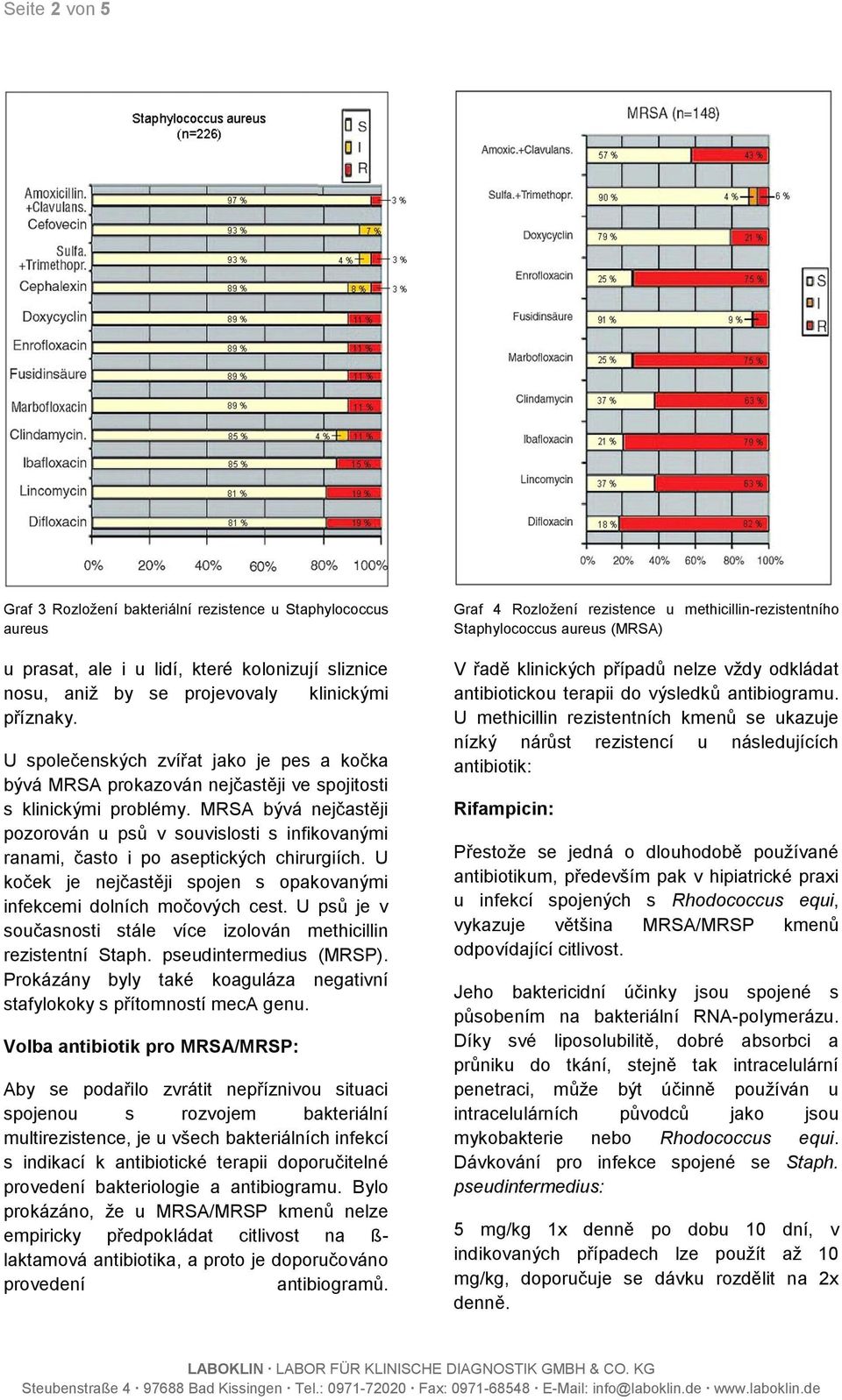 MRSA bývá nejčastěji pozorován u psů v souvislosti s infikovanými ranami, často i po aseptických chirurgiích. U koček je nejčastěji spojen s opakovanými infekcemi dolních močových cest.