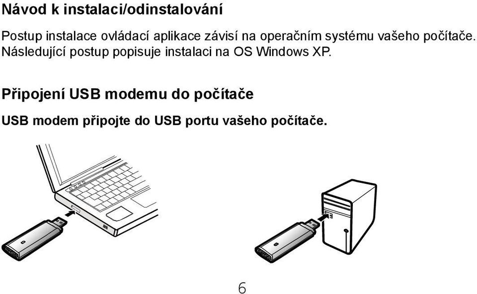 Následující postup popisuje instalaci na OS Windows XP.