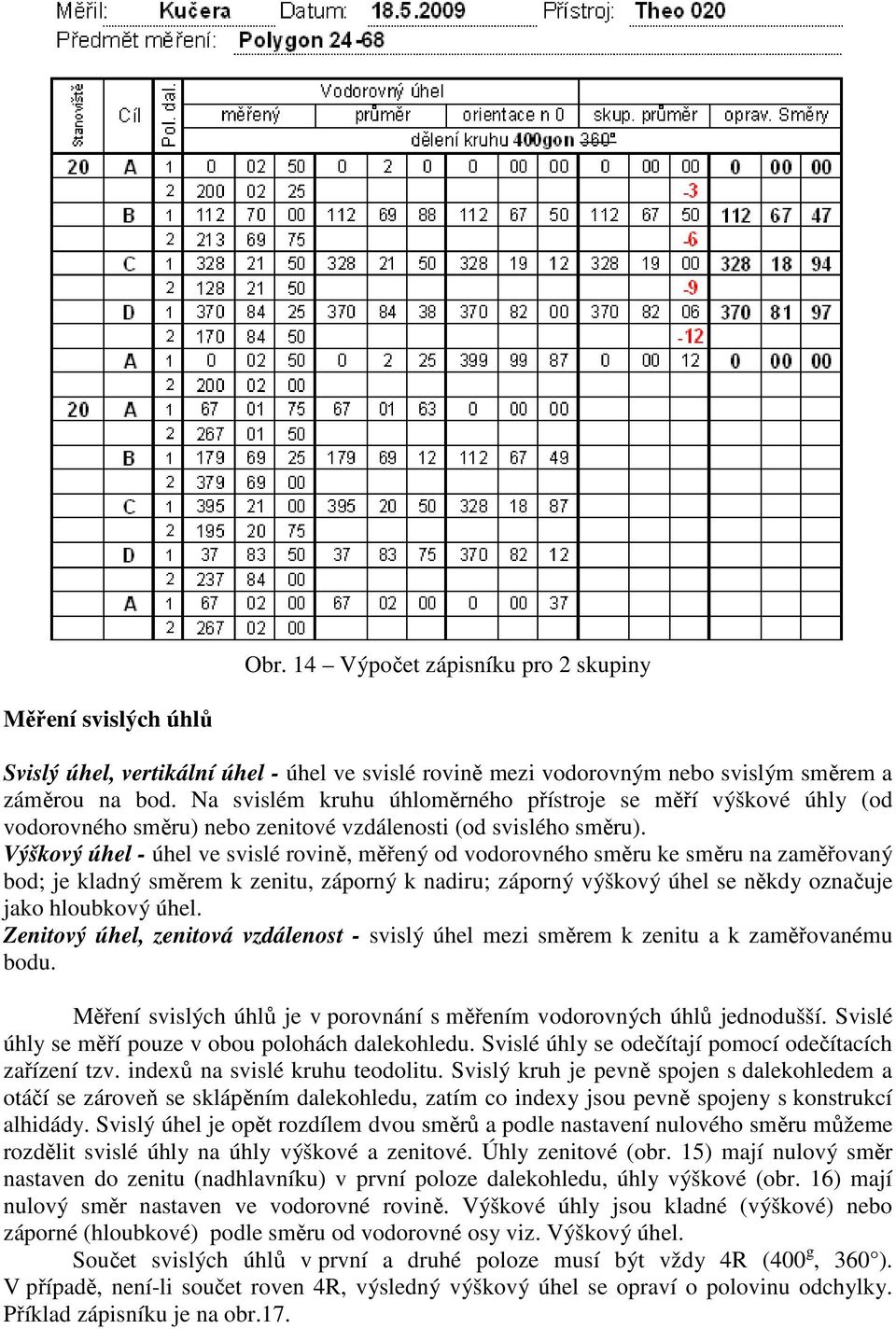 Výškový úhel - úhel ve svislé rovině, měřený od vodorovného směru ke směru na zaměřovaný bod; je kladný směrem k zenitu, záporný k nadiru; záporný výškový úhel se někdy označuje jako hloubkový úhel.