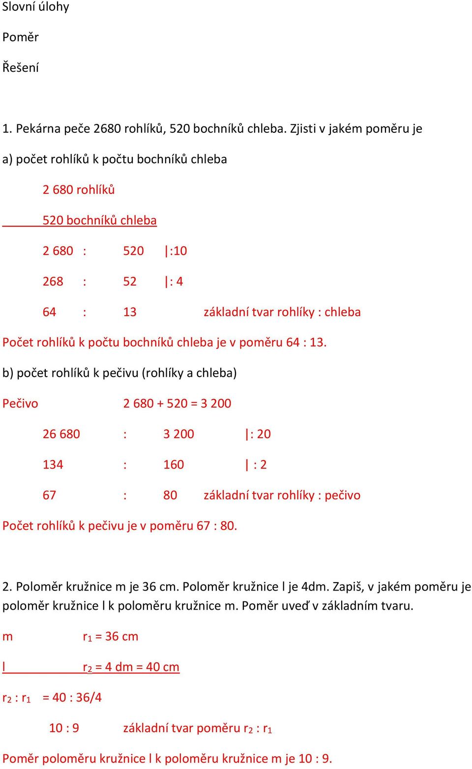 chleba je v poměru 64 : 13.