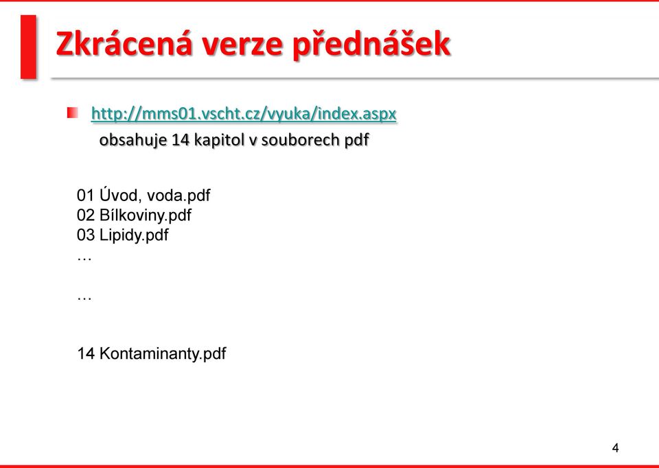 aspx obsahuje 14 kapitol v souborech pdf