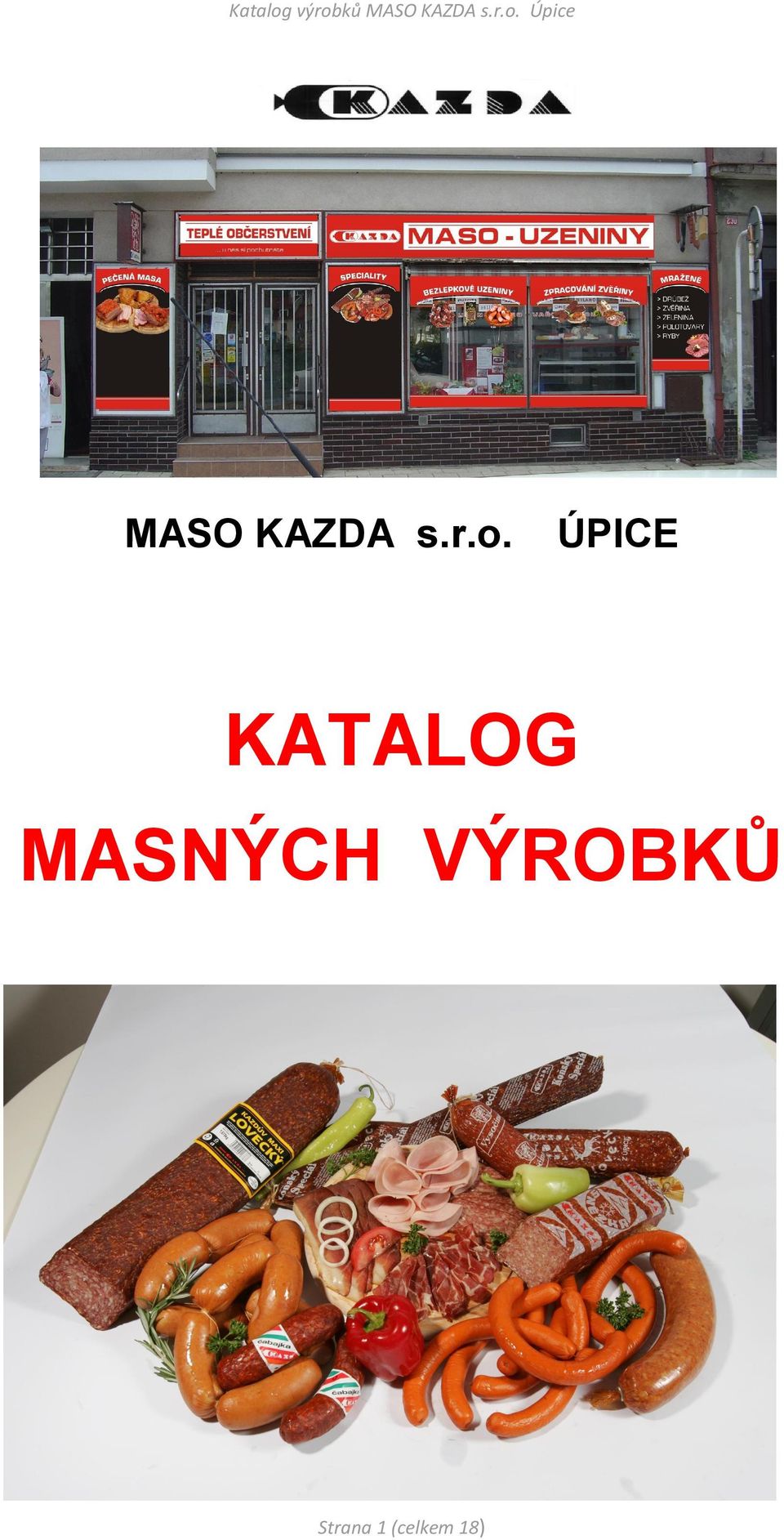 MASNÝCH VÝROBKŮ