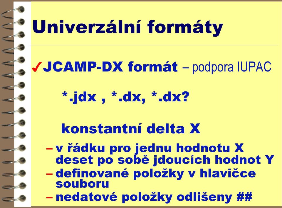 hodnotu X deset po sobě jdoucích hodnot Y definované