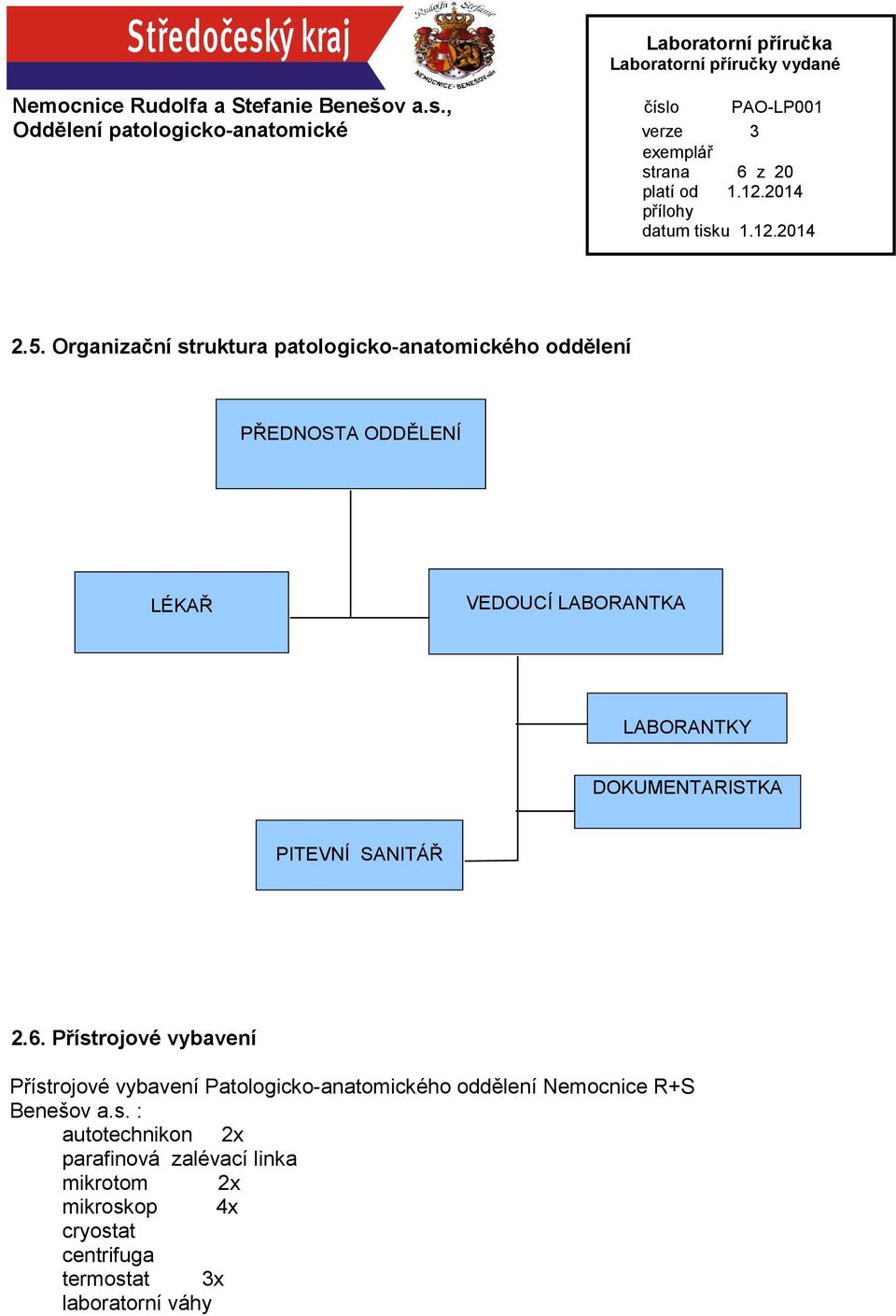 LABORANTKA LABORANTKY DOKUMENTARISTKA PITEVNÍ SANITÁŘ 2.6.