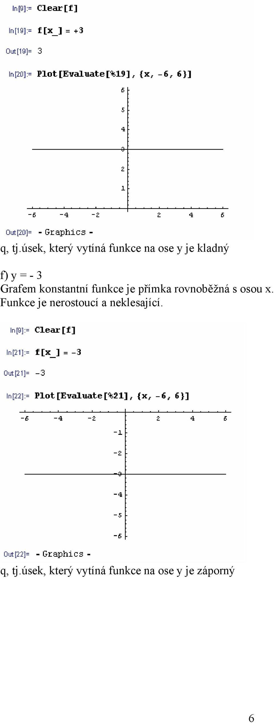 - 3 Grafem konstantní funkce je přímka rovnoběžná s