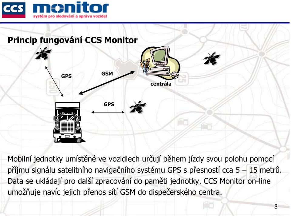 systému GPS s přesností cca 5 15 metrů.