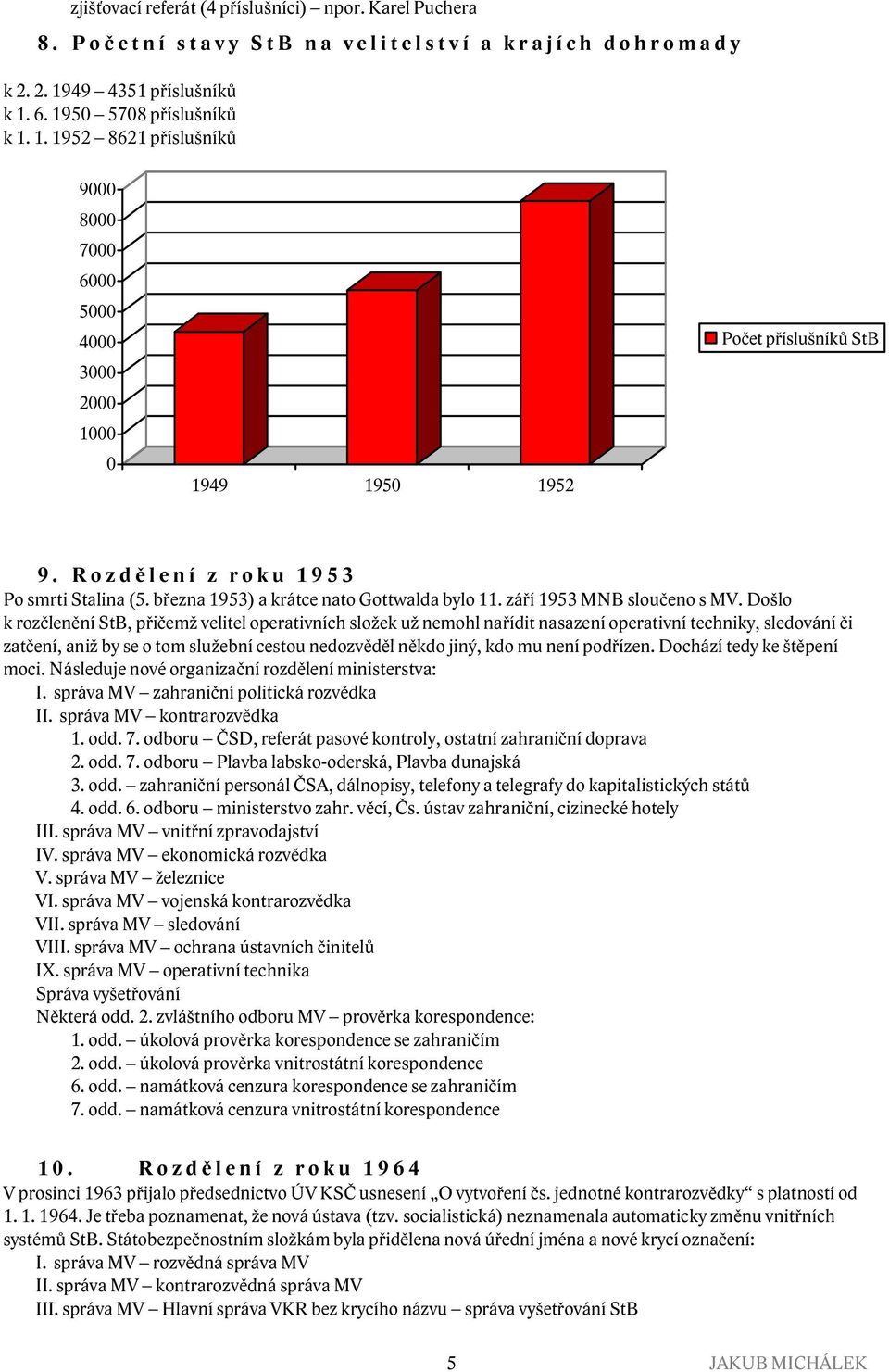 března 1953) a krátce nato Gottwalda bylo 11. září 1953 MNB sloučeno s MV.