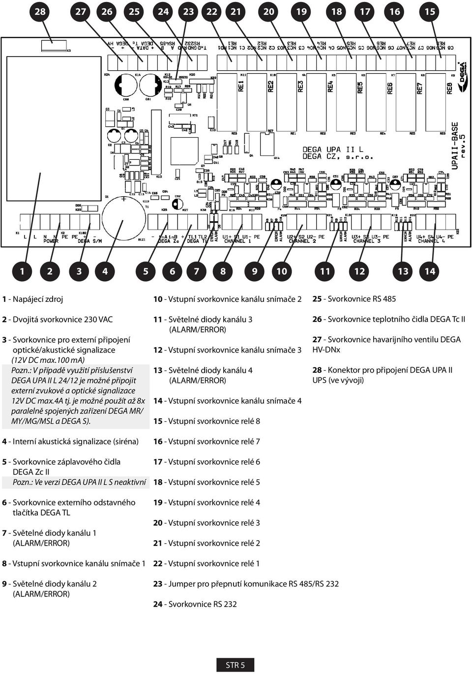 je možné použít až 8x paralelně spojených zařízení DEGA MR/ MY/MG/MSL a DEGA S).