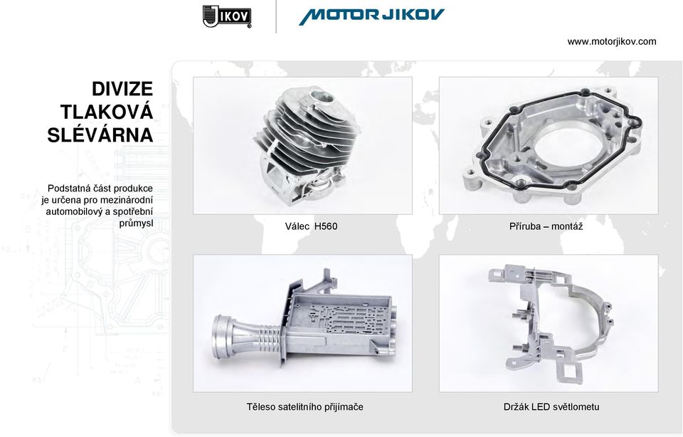 automobilový a spotřební průmysl Válec H560