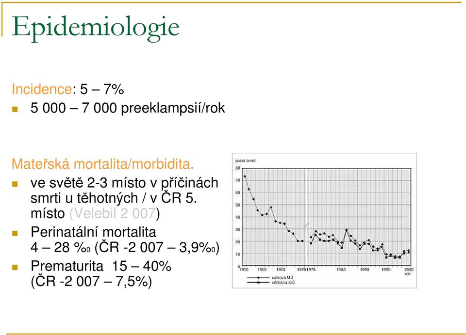 ve světě 2-3 místo v příčinách smrti u těhotných / v ČR 5.
