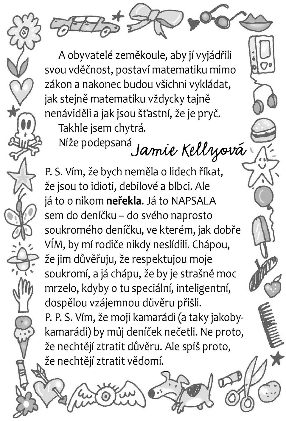 Já to NAPSALA sem do deníčku do svého naprosto soukromého deníčku, ve kterém, jak dobře VÍM, by mí rodiče nikdy neslídili.