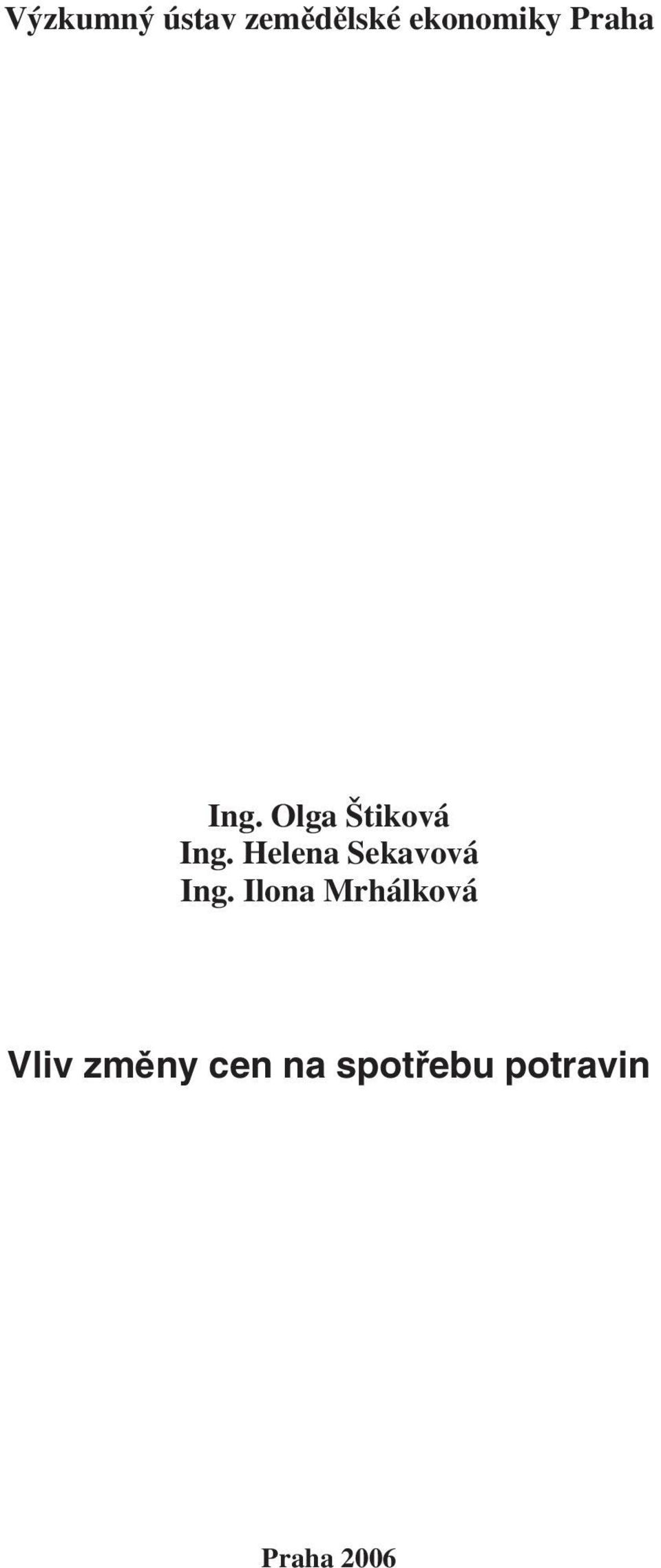 Helena Sekavová Ing.