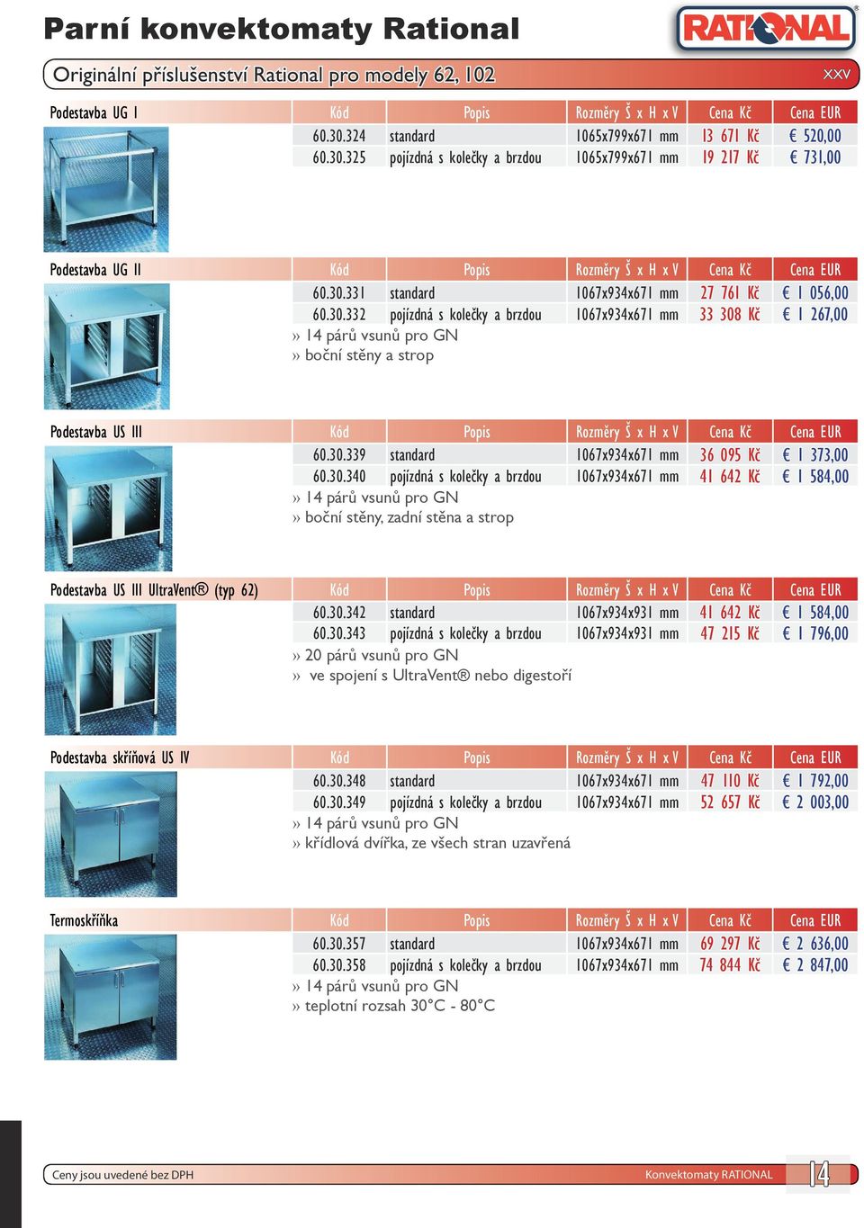 30.339 standard 1067x934x671 mm 36 095 Kč 1 373,00 60.30.340 pojízdná s kolečky a brzdou 1067x934x671 mm 41 642 Kč 1 584,00 14 párů vsunů pro GN boční stěny, zadní stěna a strop Podestavba US III