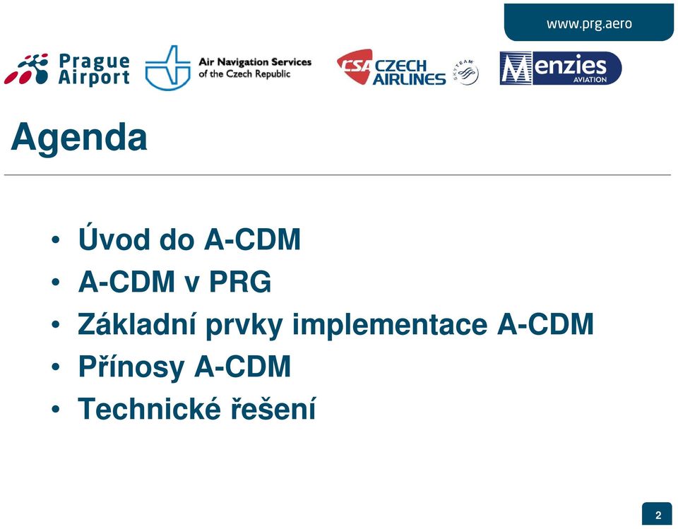 prvky implementace A-CDM