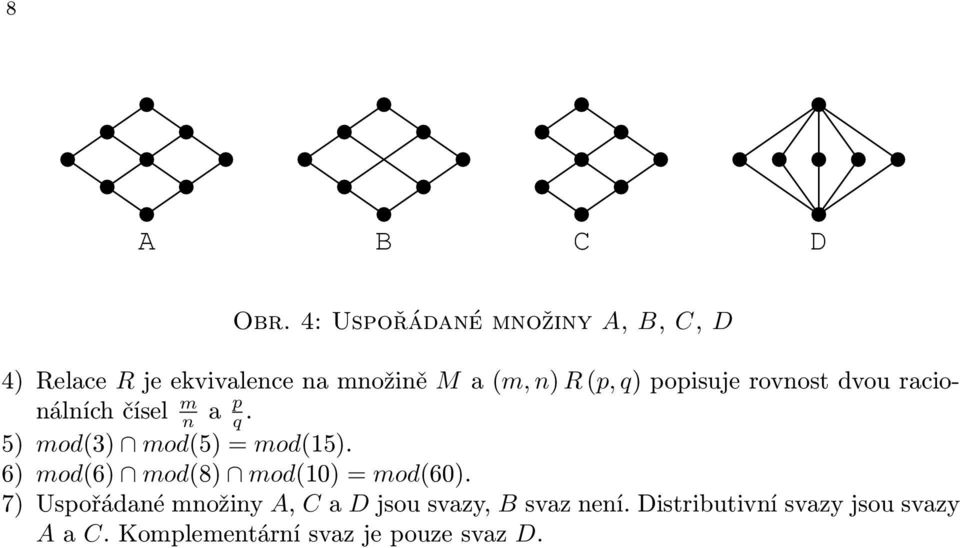 q) popisuje rovnost dvou racionálních čísel m n a p q. 5) mod(3) mod(5) = mod(15).