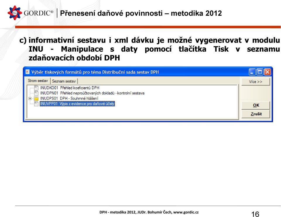 Manipulace s daty pomocí tlačítka