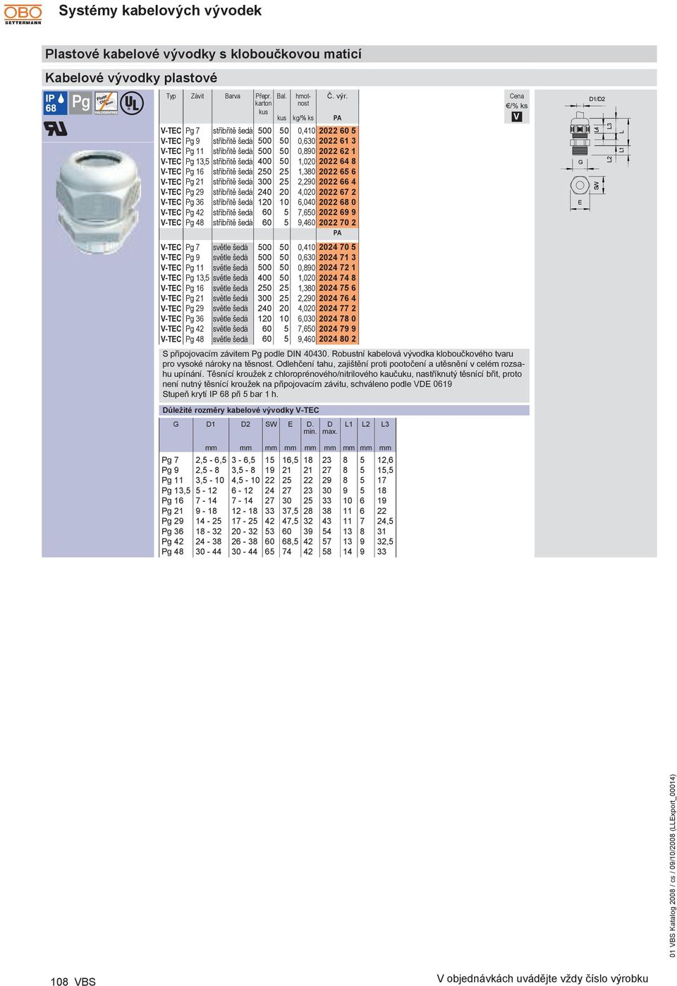 240 20 4,020 2022 67 2 -TC Pg 36 stříbřitě šedá 120 10 6,040 2022 68 0 -TC Pg 42 stříbřitě šedá 60 5 7,650 2022 69 9 -TC Pg 48 stříbřitě šedá 60 5 9,460 2022 70 2 PA 1/2 S L4 L3 S připojovacím