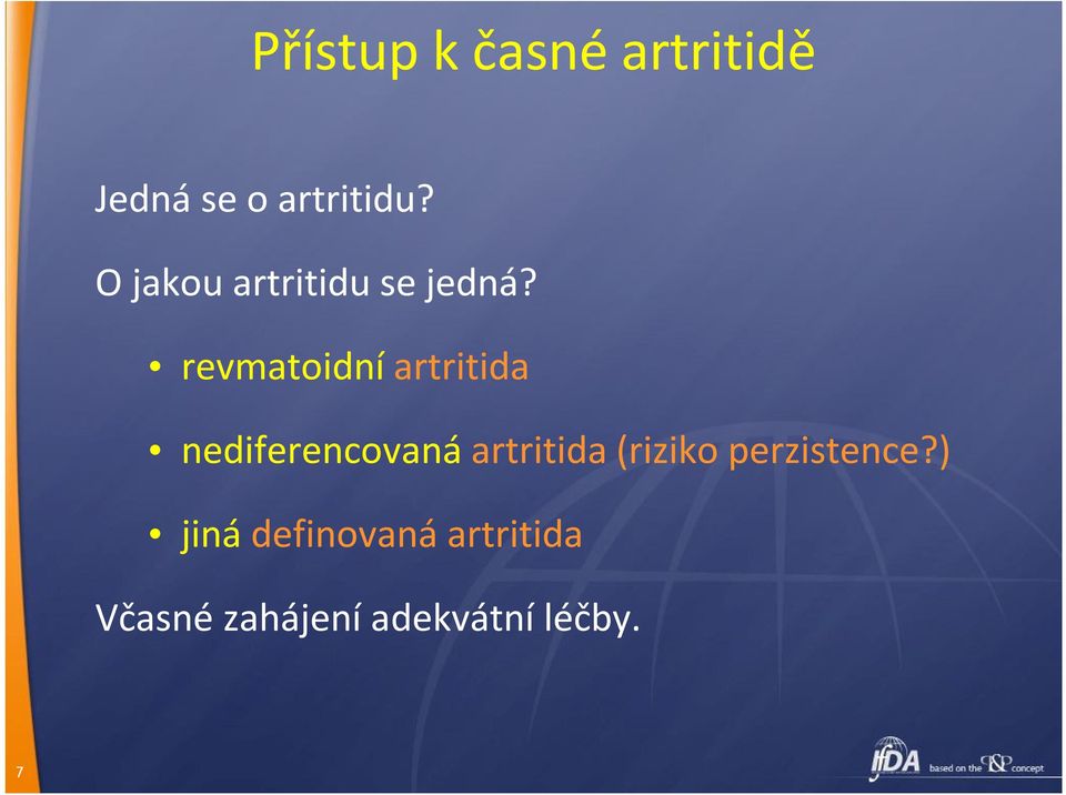 revmatoidní artritida nediferencovaná artritida