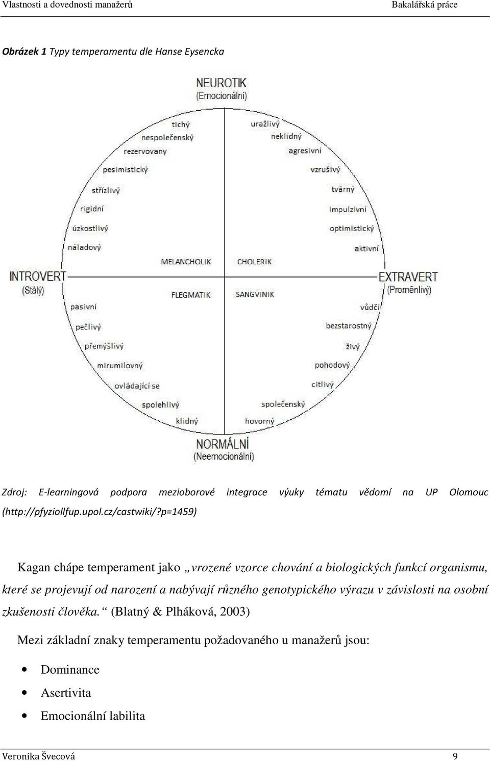 p=1459) Kagan chápe temperament jako vrozené vzorce chování a biologických funkcí organismu, které se projevují od narození a