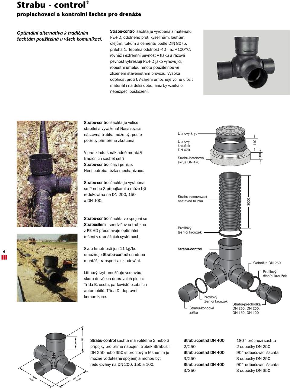 Tepelná odolnost -40 až +100 C, rovněž i extrémní pevnost v tlaku a rázová pevnost vykreslují PE-HD jako vyhovující, robustní umělou hmotu použitelnou ve ztíženém staveništním provozu.