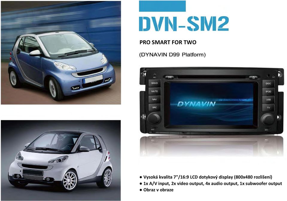 7"/16:9 LCD dotykový