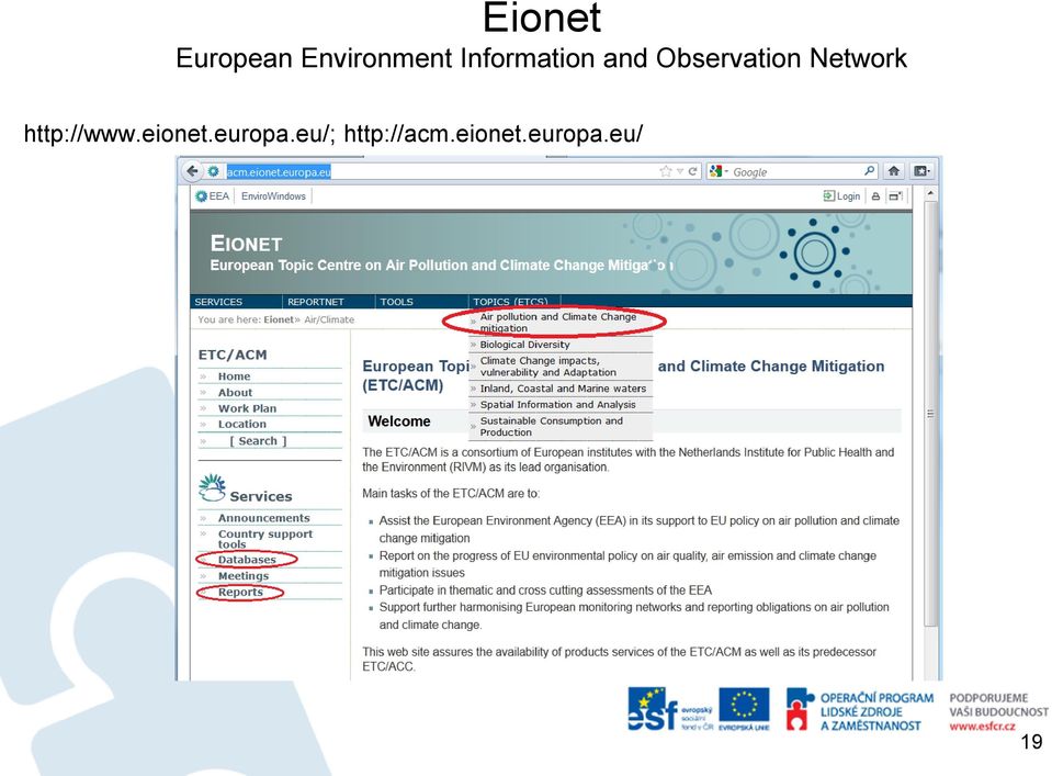 Network http://www.eionet.