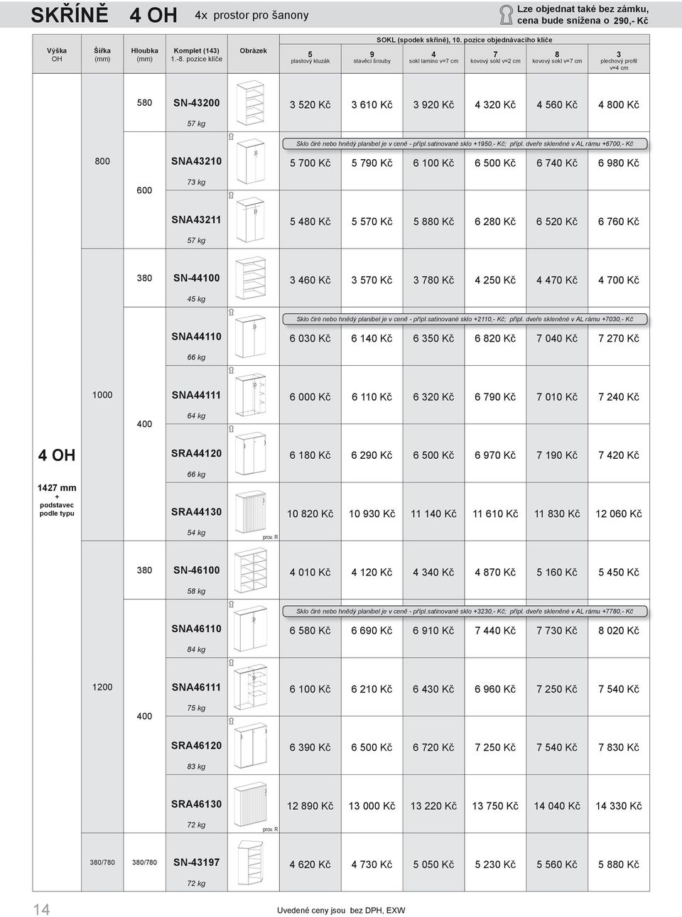 dveře skleněné v AL rámu 6700,- Kč 5 700 Kč 5 790 Kč 6 100 Kč 6 500 Kč 6 740 Kč 6 980 Kč 600 73 kg SNA43211 5 480 Kč 5 570 Kč 5 880 Kč 6 280 Kč 6 520 Kč 6 760 Kč 57 kg 380 SN-44100 3 460 Kč 3 570 Kč