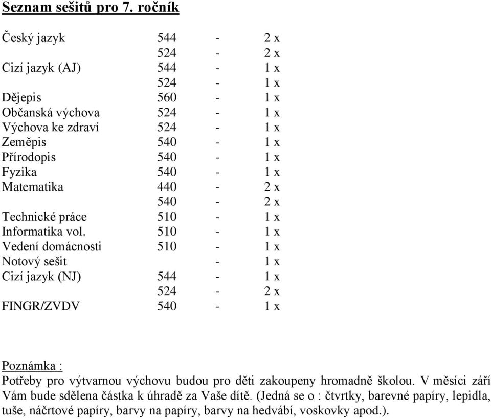 x Matematika 440-2 x 540-2 x Technické práce 510-1 x Informatika vol.