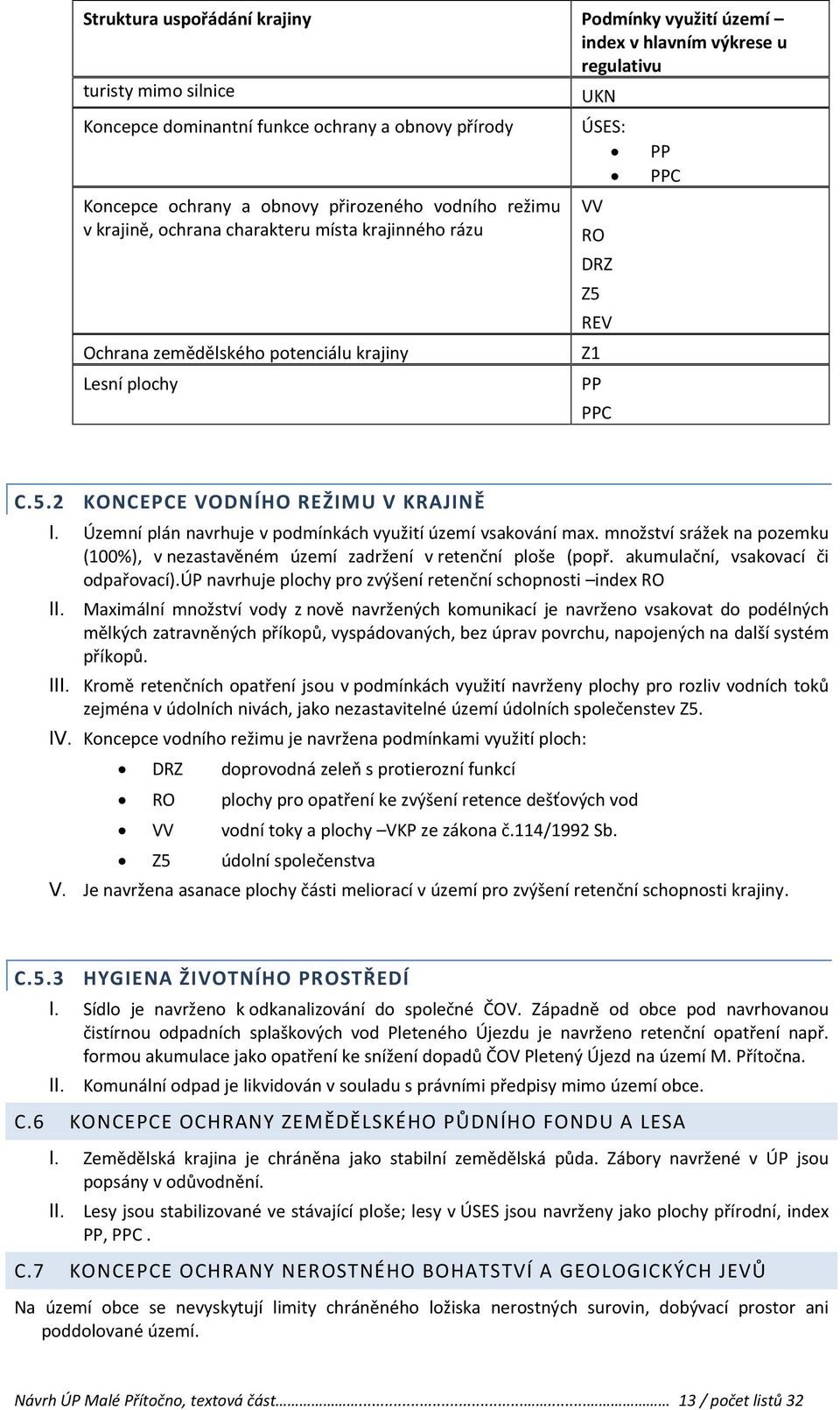 množství srážek na pozemku (100%), v nezastavěném území zadržení v retenční ploše (popř. akumulační, vsakovací či odpařovací).