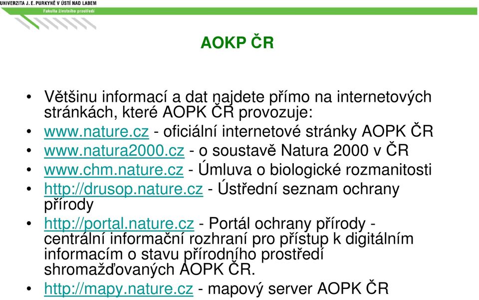 cz - Úmluva o biologické rozmanitosti http://drusop.nature.