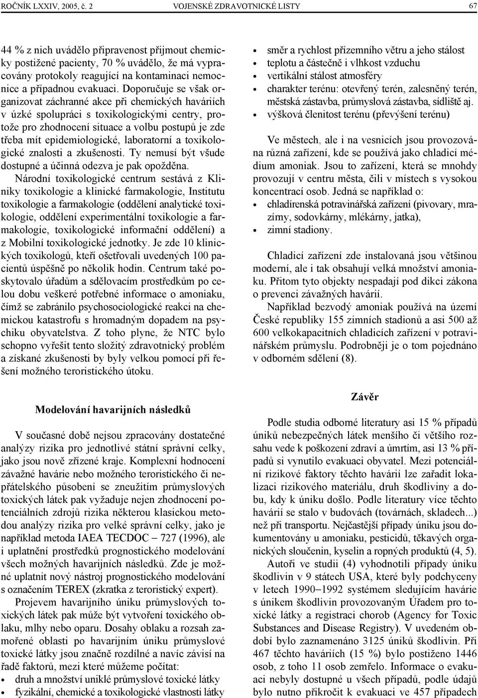 evakuaci.