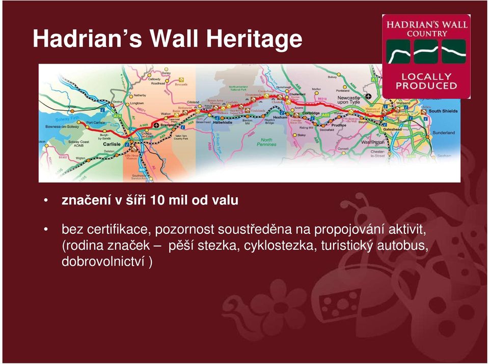 propojování aktivit, (rodina značek pěší stezka,