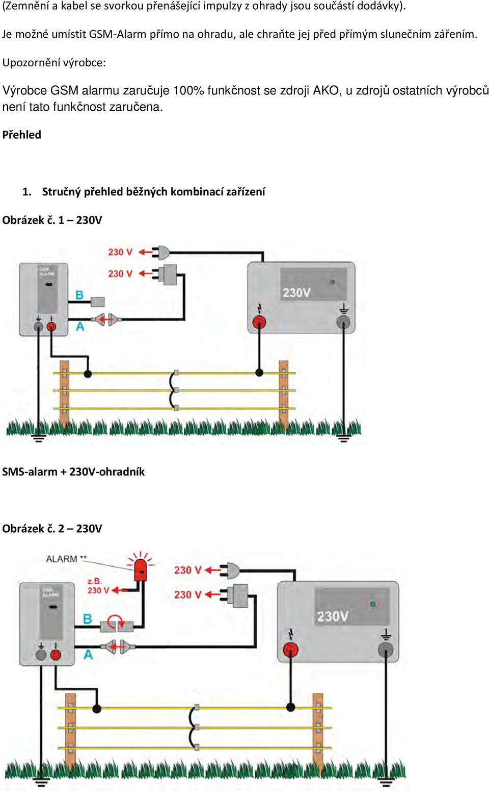 Upozornění výrobce: Výrobce GSM alarmu zaručuje 100% funkčnost se zdroji AKO, u zdrojů ostatních výrobců