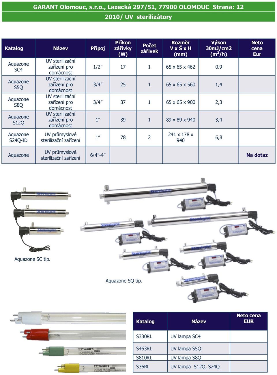 pro domácnost UV sterilizační zařízení pro domácnost UV sterilizační zařízení pro domácnost UV sterilizační zařízení pro domácnost UV průmyslové sterilizační zařízení Příkon zářivky