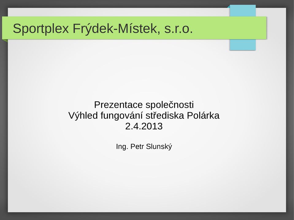 Prezentace společnosti