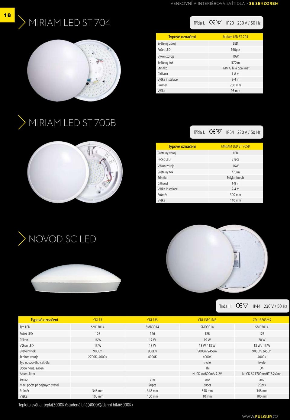 LED ST 705B Třída I.