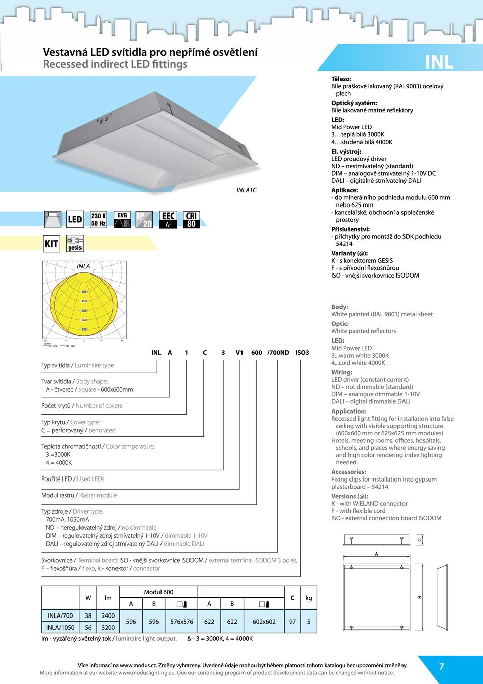 TTL Svítidlo: MODUS Třebíč MODUS BRKL218KO375 Přisazené svitidlo s PMMA krytem, G24, 375 Zdroje:: 2 x DD 18/830 G24d-2 18W intensity