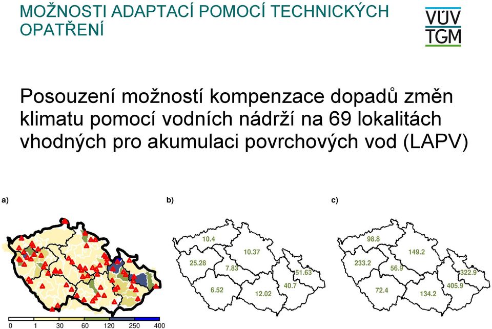 dopadů změn klimatu pomocí vodních nádrží na