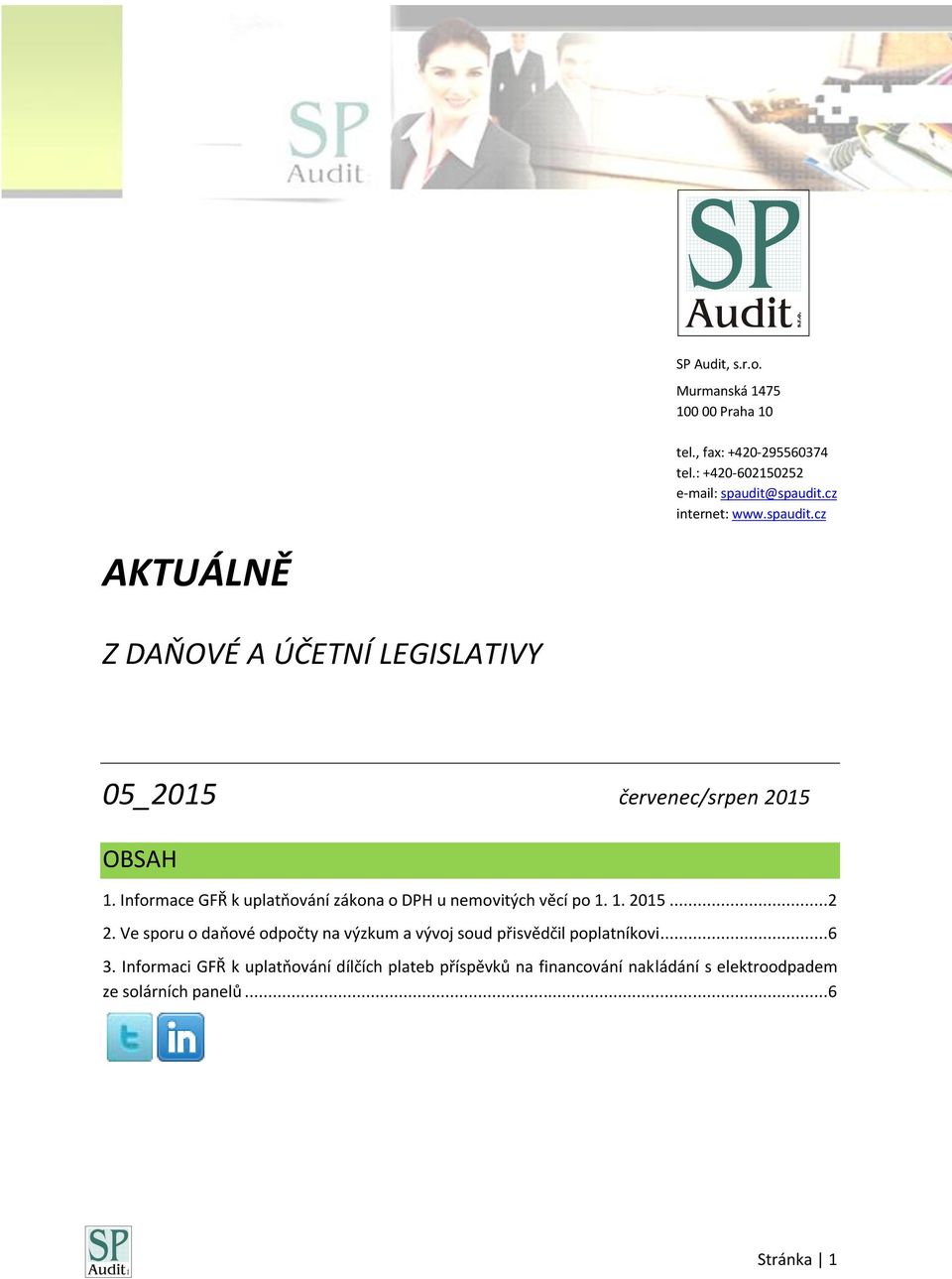 Informace GFŘ k uplatňování zákona o DPH u nemovitých věcí po 1. 1. 2015...2 2.