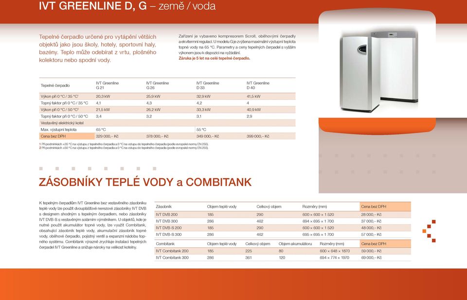 Parametry a ceny tepelných čerpadel s vyšším výkonem jsou k dispozici na vyžádání. Záruka je 5 let na celé tepelné čerpadlo.