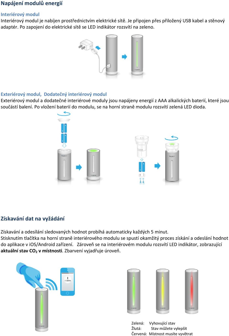 Exteriérový modul, Dodatečný interiérový modul Exteriérový modul a dodatečné interiérové moduly jsou napájeny energií z AAA alkalických baterií, které jsou součástí balení.